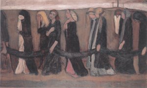 Rouwende vrouwen door Paula Modersohn Becker